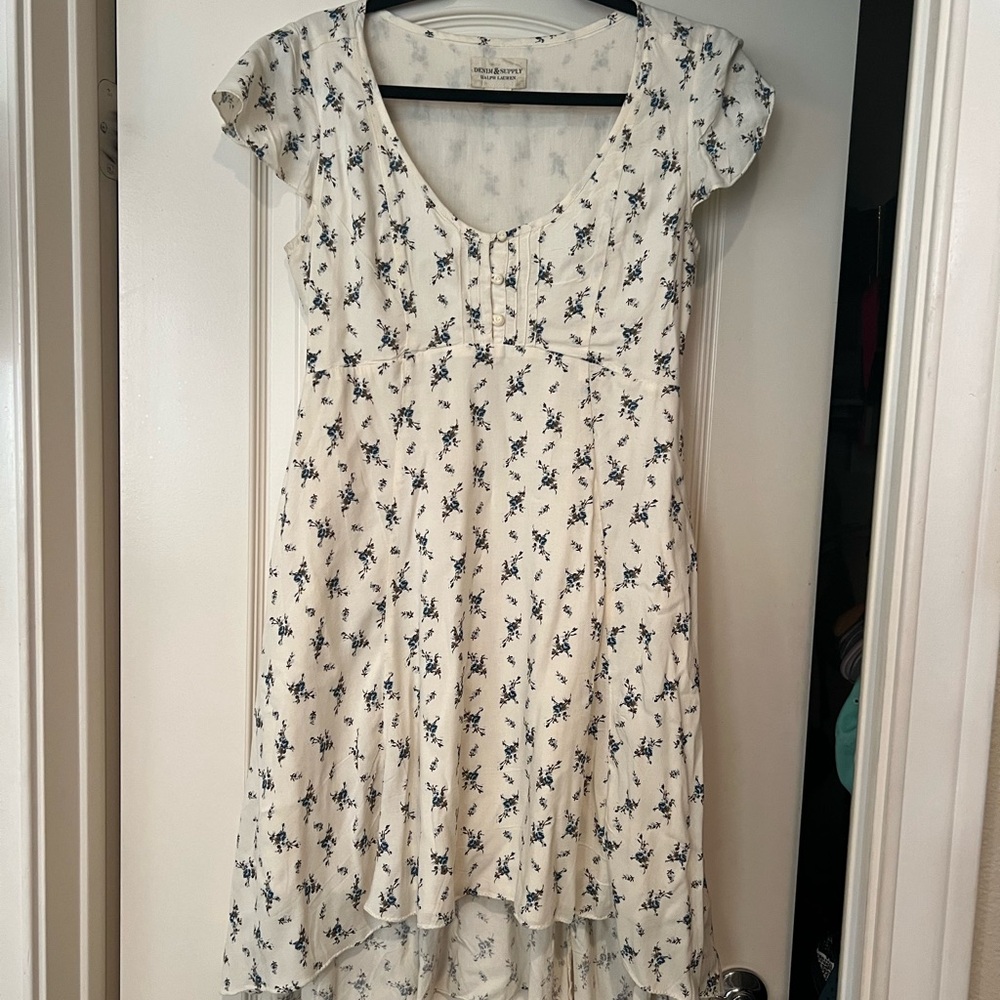 Ralph Lauren Denim Supply white high low dress size 6. Runs small fits like a 4.